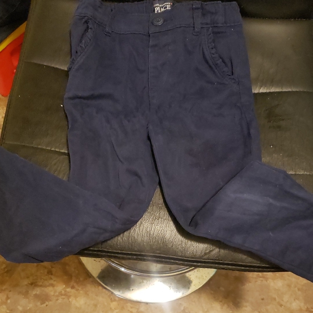 The Children's Place Navy Blue Girls' Chino Uniform Pants